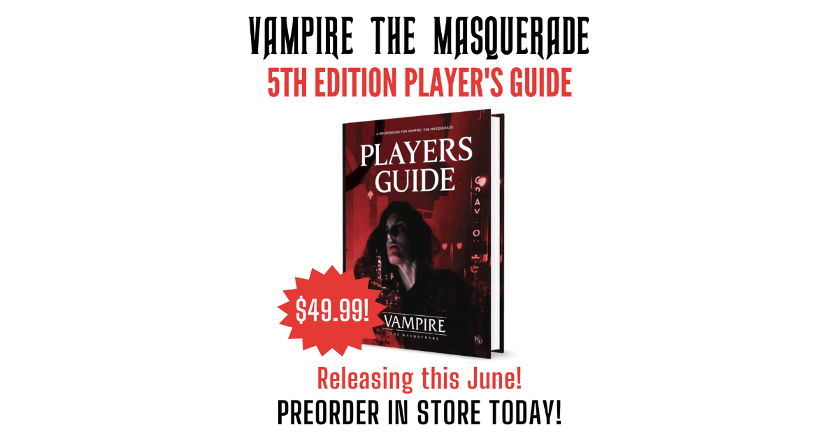 New Product Alert! Vampire the Masquerade: 5th Edition Player's Guide —  Game Universe